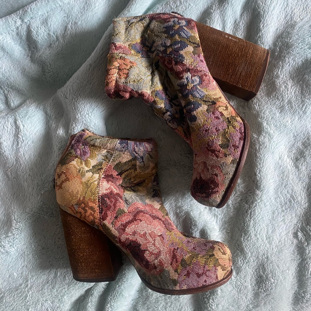 Jeffrey Campbell Floral Rumble Ankle Boots